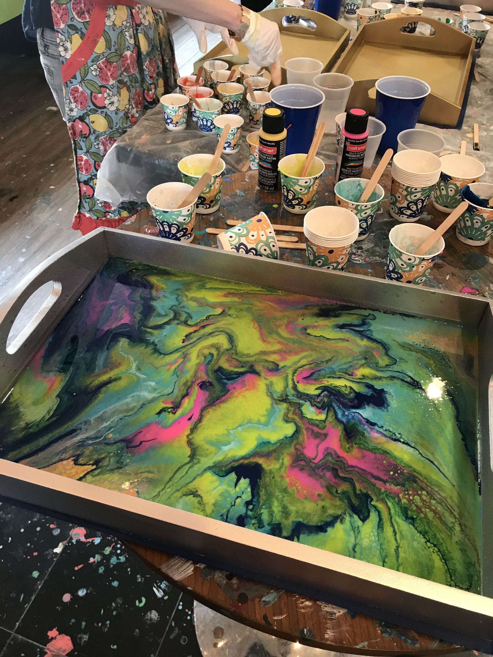 Serving  Vanity tray – Resin Art by Kainaat